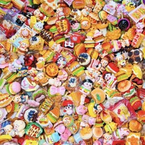 3D Food Charms Blind Box for 100 pieces
